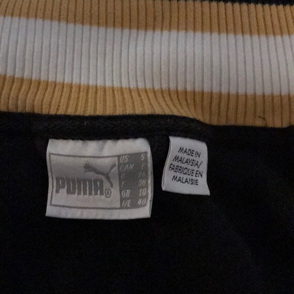 Puma small zippered sweater black yellow white - Picture 6 of 7